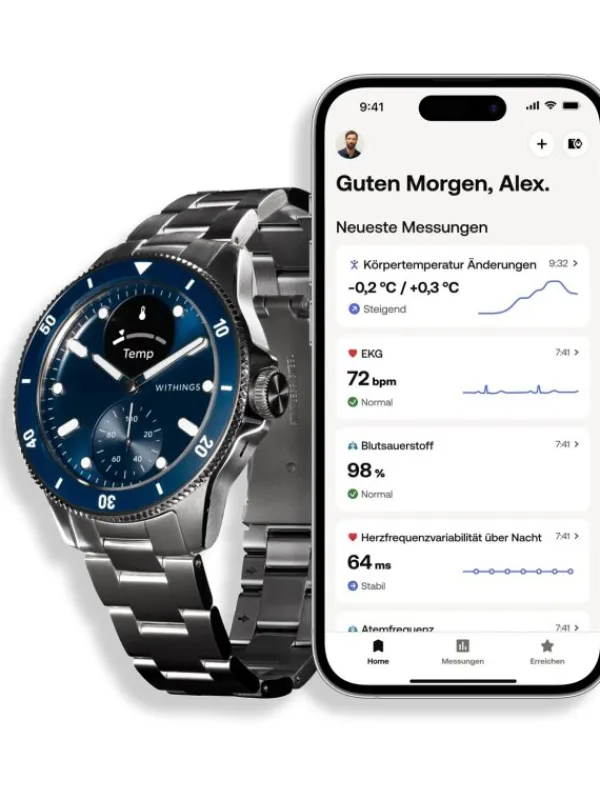 WITHINGS Herrenuhren | Damenuhren-ScanWatch Nova - Blue HWA10-model 7-All-Int
