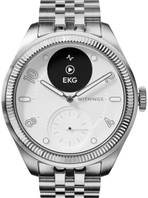 WITHINGS Smartwatches | Damenuhren-Scanwatch Nova Brilliant 39mm - silver HWA10-MODEL 10-ALL
