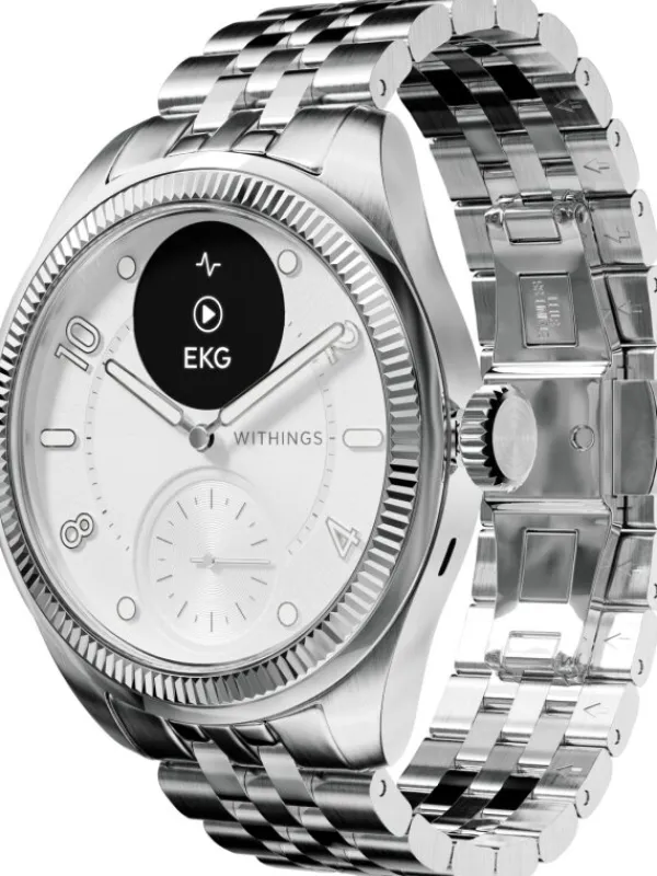 WITHINGS Smartwatches | Damenuhren-Scanwatch Nova Brilliant 39mm - silver HWA10-MODEL 10-ALL