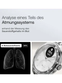 WITHINGS Smartwatches | Damenuhren-Scanwatch Nova Brilliant 39mm - silver HWA10-MODEL 10-ALL