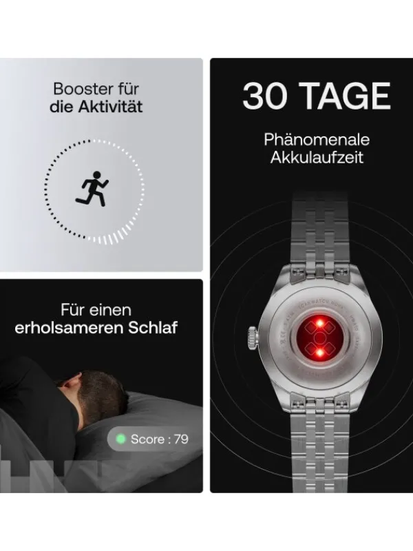 WITHINGS Smartwatches | Damenuhren-Scanwatch Nova Brilliant 39mm - silver HWA10-MODEL 10-ALL