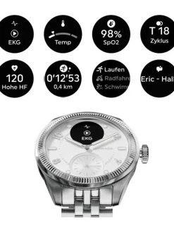 WITHINGS Smartwatches | Damenuhren-Scanwatch Nova Brilliant 39mm - silver HWA10-MODEL 10-ALL