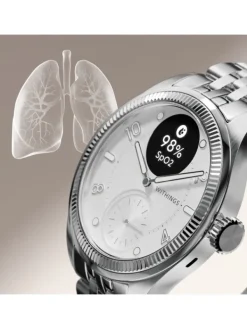 WITHINGS Smartwatches | Damenuhren-Scanwatch Nova Brilliant 39mm - silver HWA10-MODEL 10-ALL